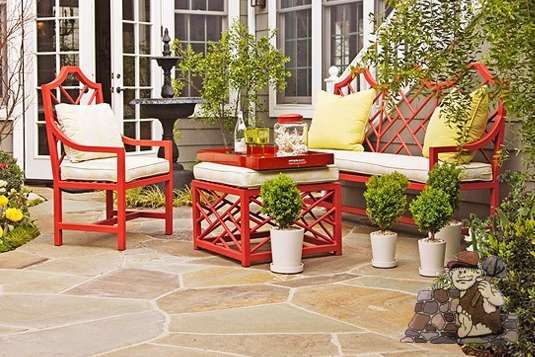 Flagstone Patio Red Furniture Stone Sales And Service Inc