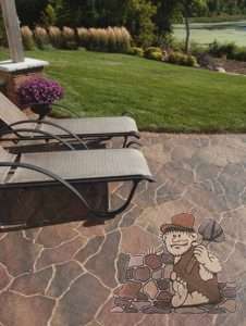 Fieldstone patio