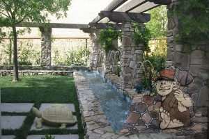 custom stone water feature